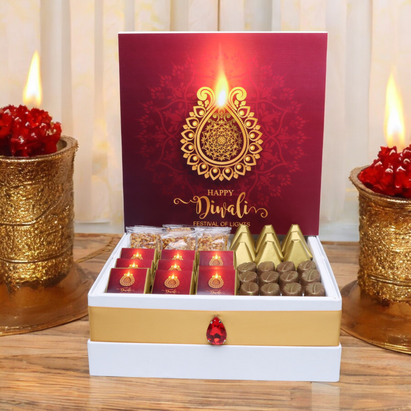 Diwali designed premium chocolate large hamper