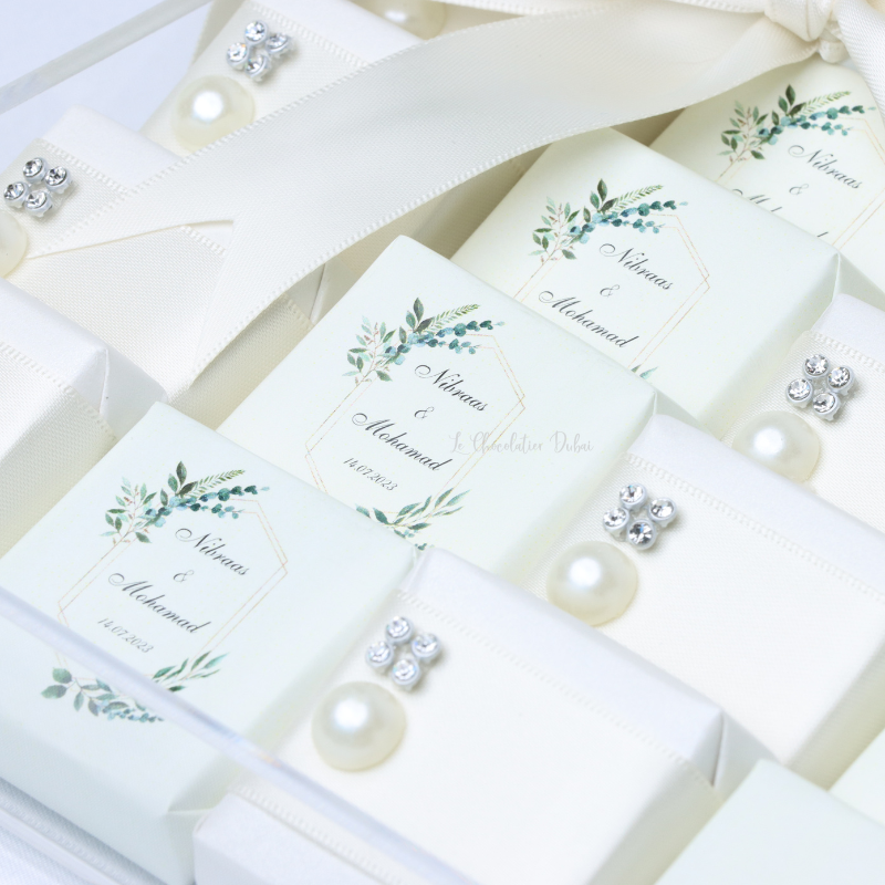 Bridal personalized chocolate acrylic tray