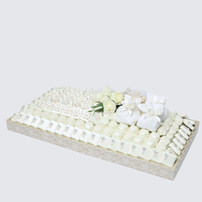 Bridal decorated chocolate leather la...