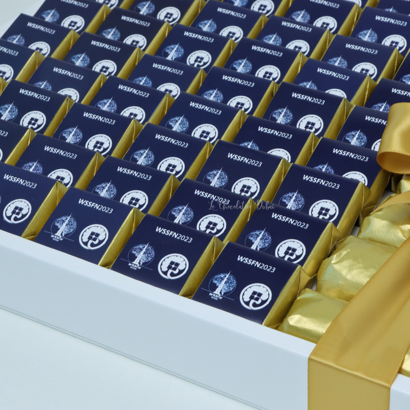 Corporate customized premium chocolate large leather tray