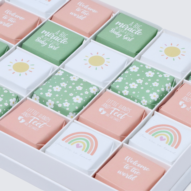 Baby feet designed chocolate hard box