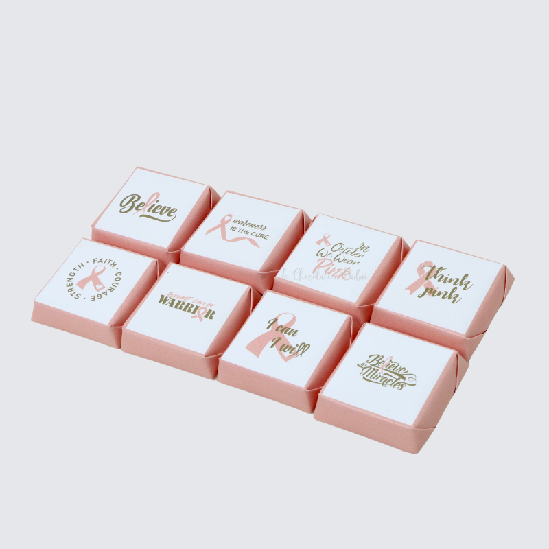 Breast cancer awareness designed chocolate