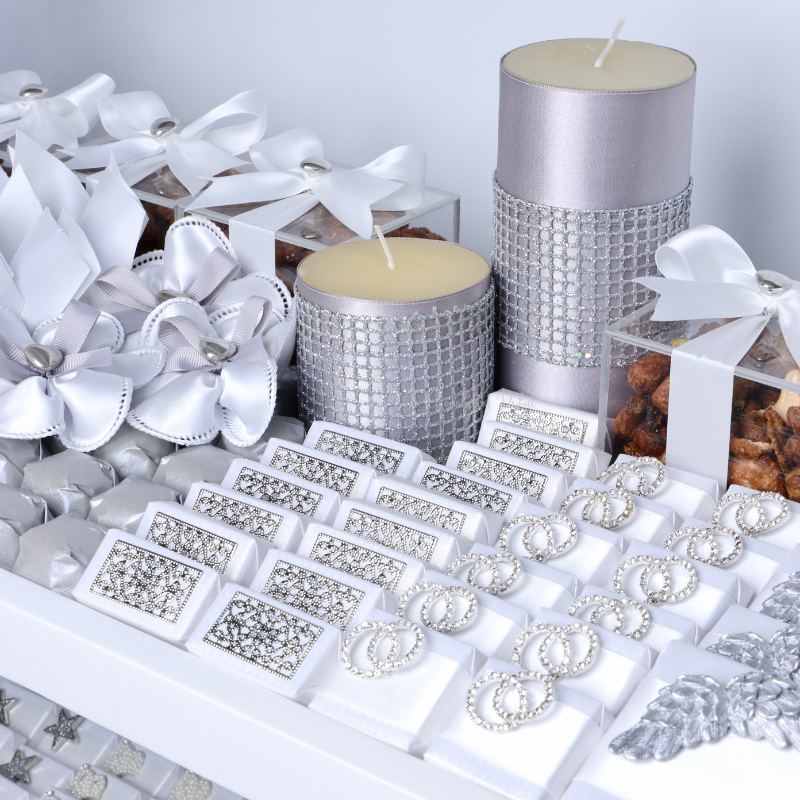 Luxury bridal decorated chocolate & sweets 2- layer tray