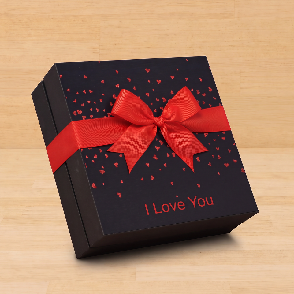 I Love You tiny hearts designed premium chocolate gift box