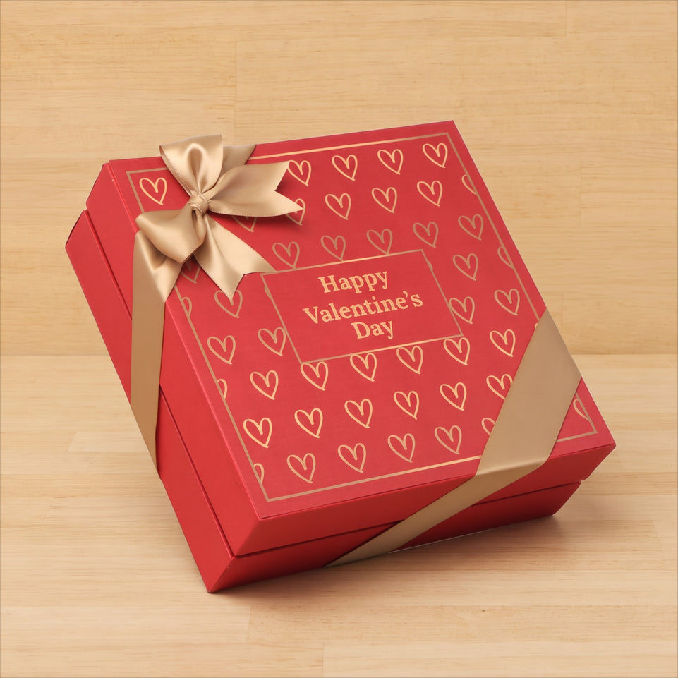 Happy Valentine's Day outline heart designed premium chocolate gift box