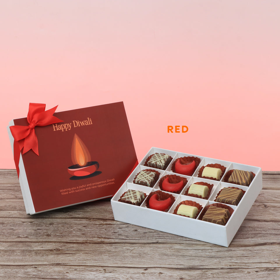 Happy diwali candle designed premium chocolate 12P hard box