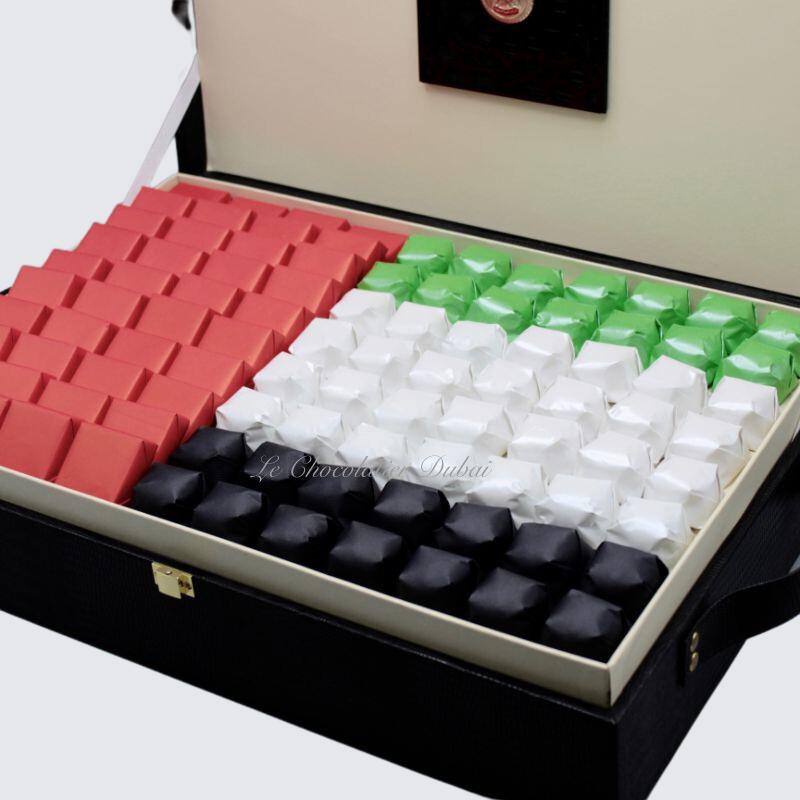 National day uae flag designed chocolate box