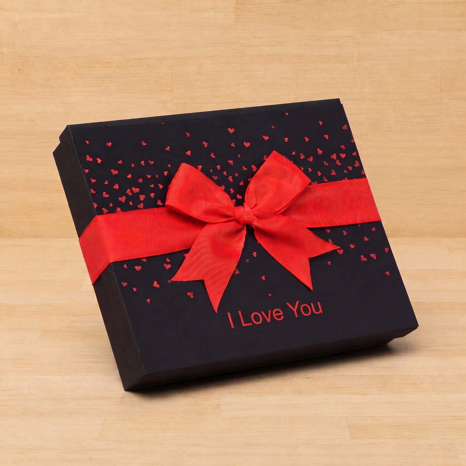 I Love You tiny hearts designed 20P premium chocolate gift box