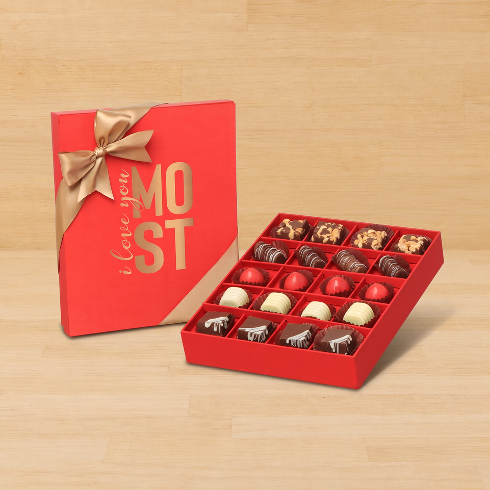 I love you most designed 20P premium chocolate gift box