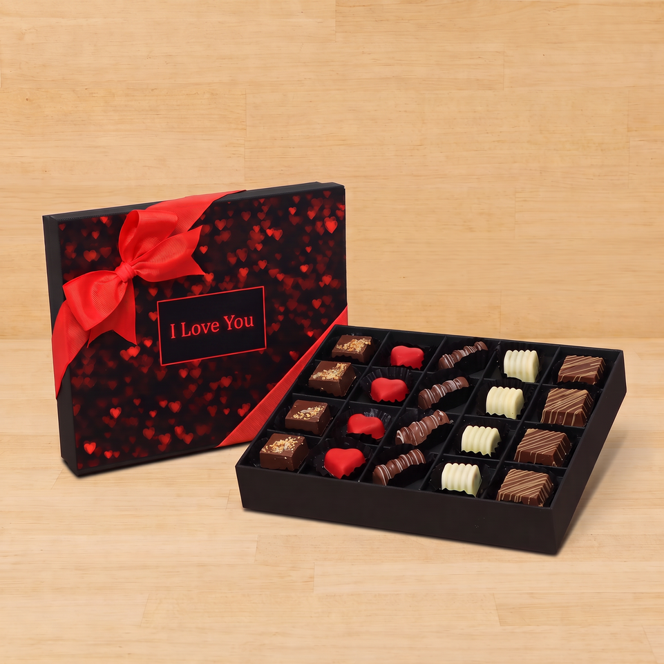 Heart designed "I Love You" designed 20P premium chocolate gift box