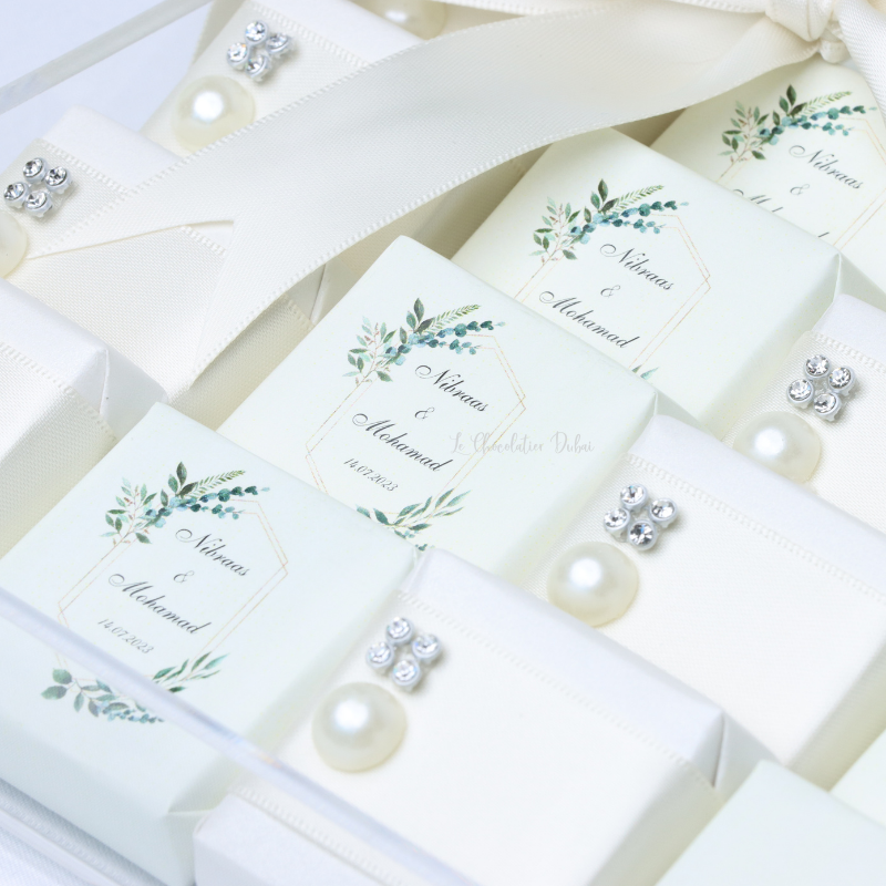 Bridal personalized chocolate acrylic tray