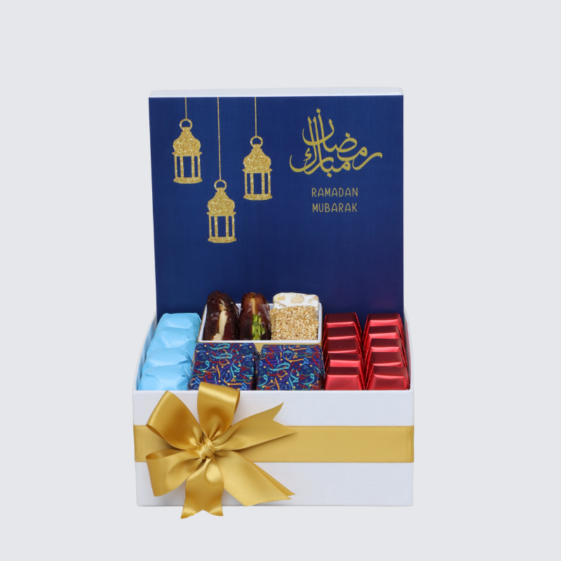 Ramadan mubarak designed chocolate & sweets medium hamper