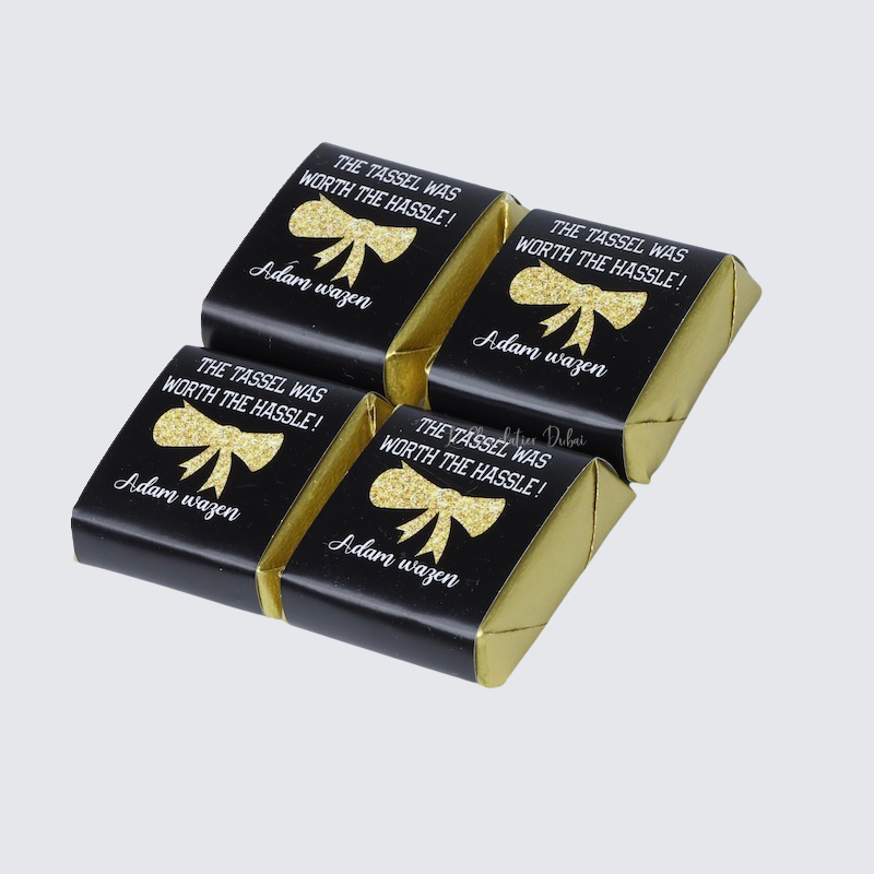 Graduation designed personalized premium chocolate top view box