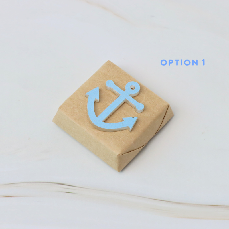Baby boy nautical anchor acrylic decorated chocolate