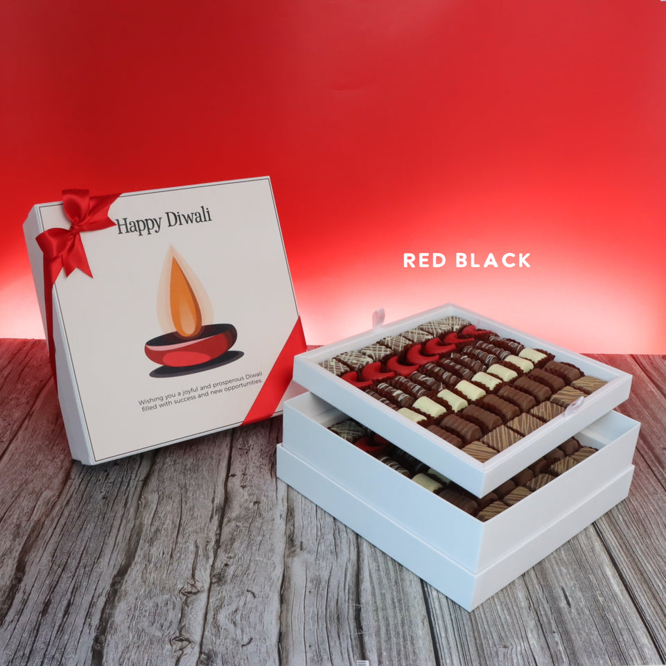 Happy diwali candle designed premium chocolate 2-layer hard box