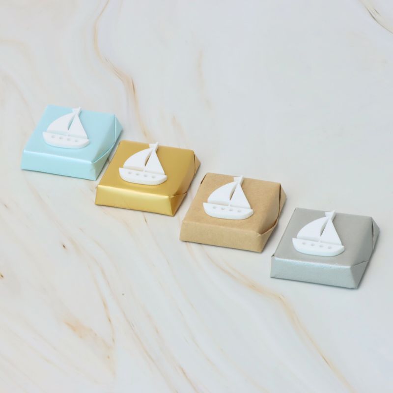 Baby boy nautical boat acrylic decorated premium chocolate