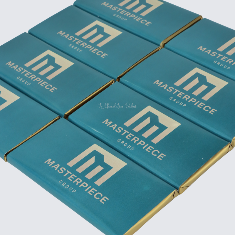 Set of 10 Corporate branded premium loose plain milk chocolate bar
