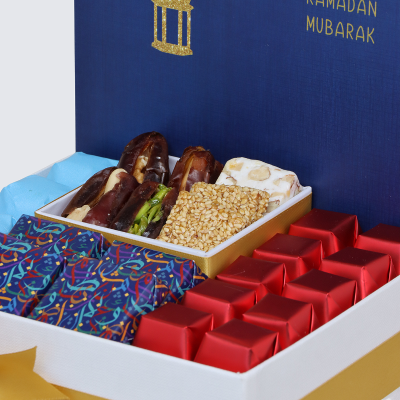 Ramadan mubarak designed chocolate & sweets medium hamper