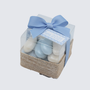 Set of 20 Almond dragees clear box