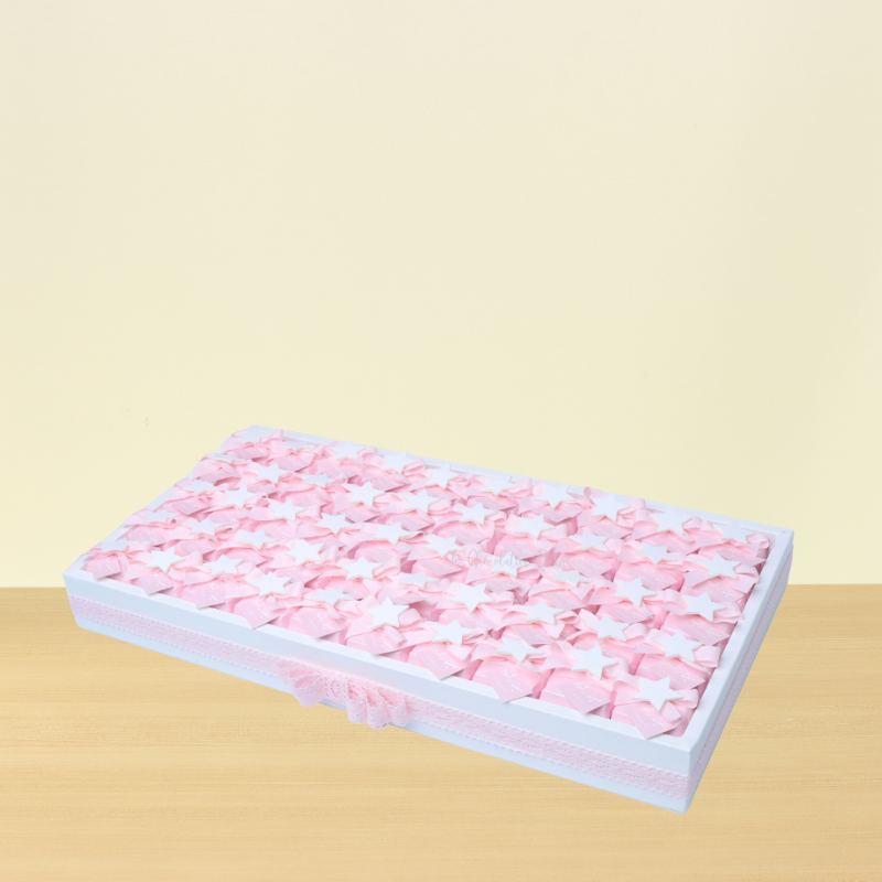 Luxury baby acrylic star decorated chocolate leather tray