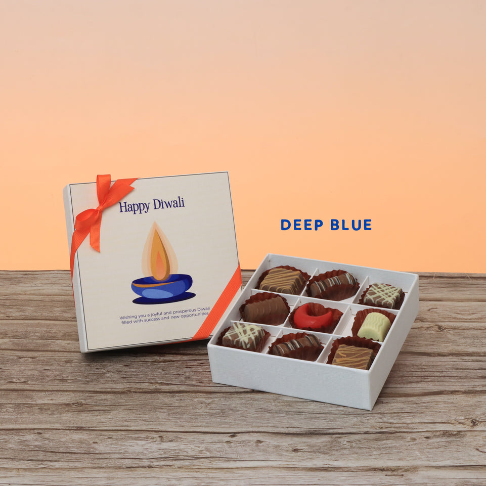 Happy Diwali candle designed premium chocolate 9P hard box