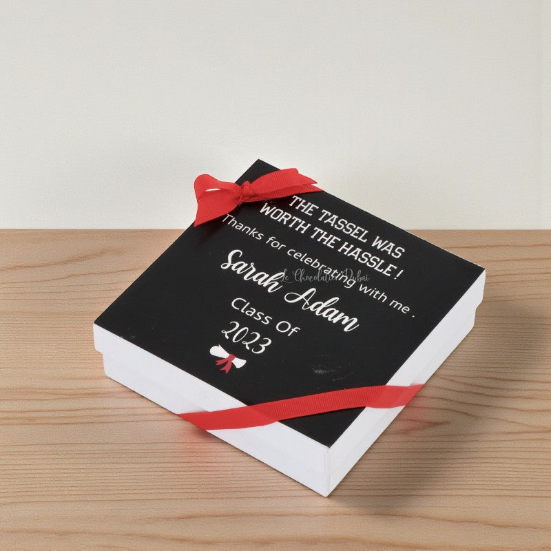 Graduation designed personalized premium chocolate 9P hard box