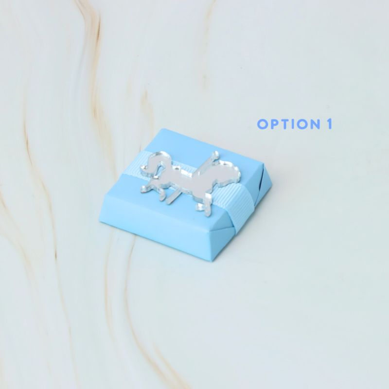 Baby carousel acrylic decorated premium chocolate