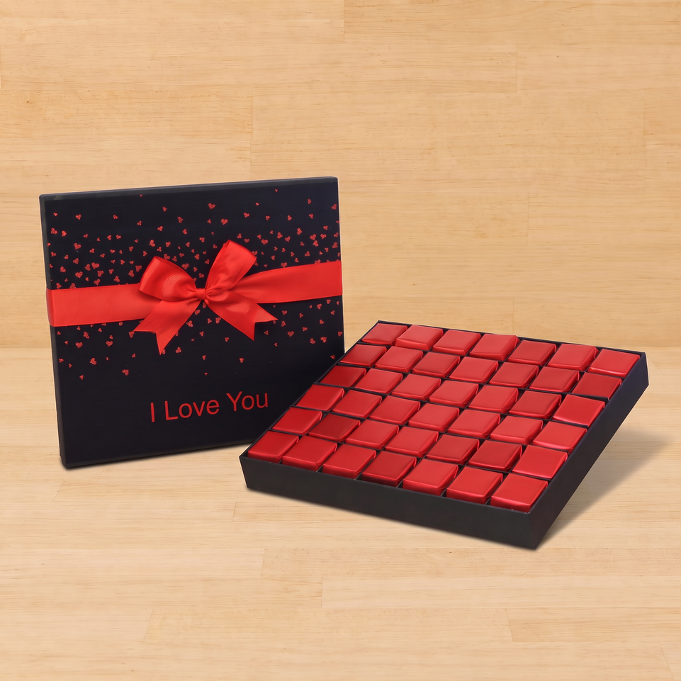 I love you tiny hearts designed 42P premium chocolate gift box