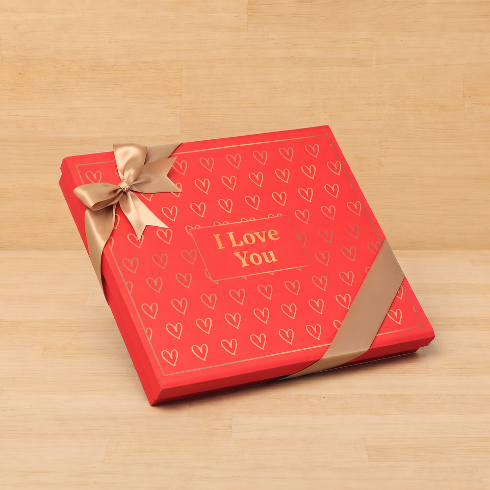 I Love You tiny hearts designed 42P premium chocolate gift box