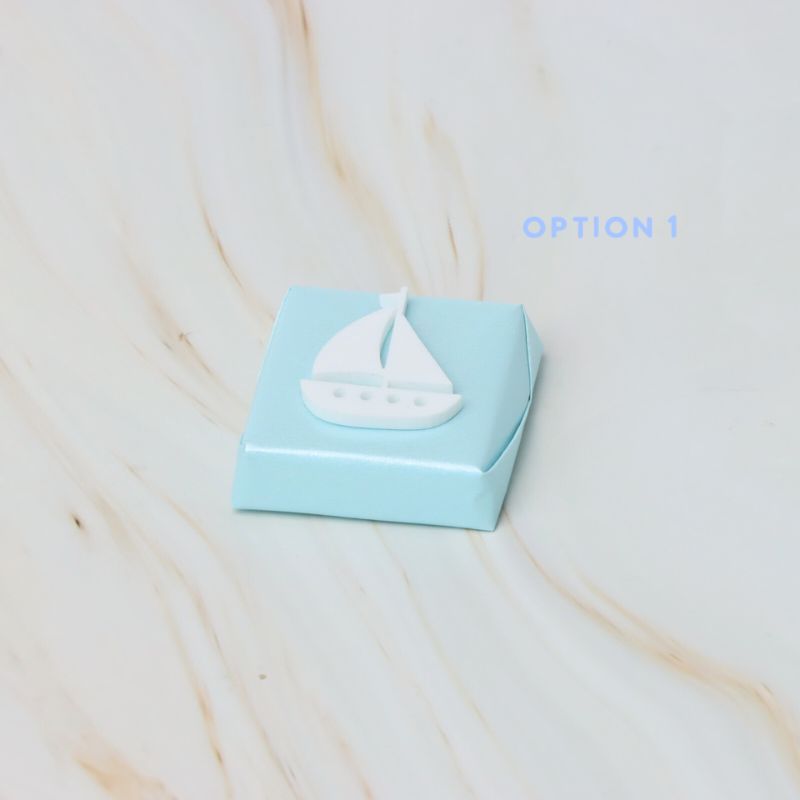 Baby boy nautical boat acrylic decorated premium chocolate