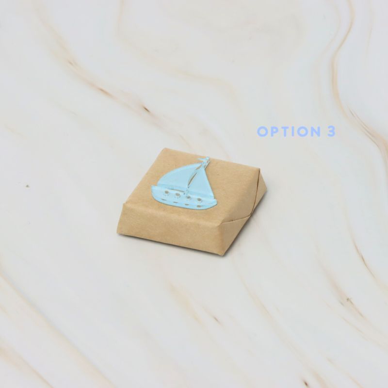 Baby boy nautical boat acrylic decorated premium chocolate