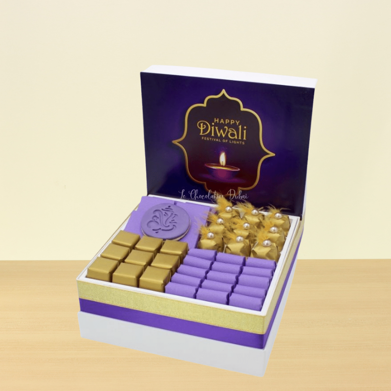Diwali candle designed premium chocolate large hamper