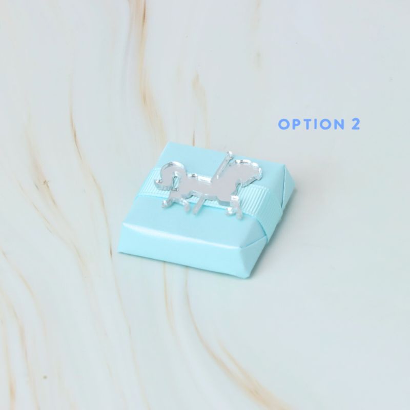 Baby carousel acrylic decorated premium chocolate