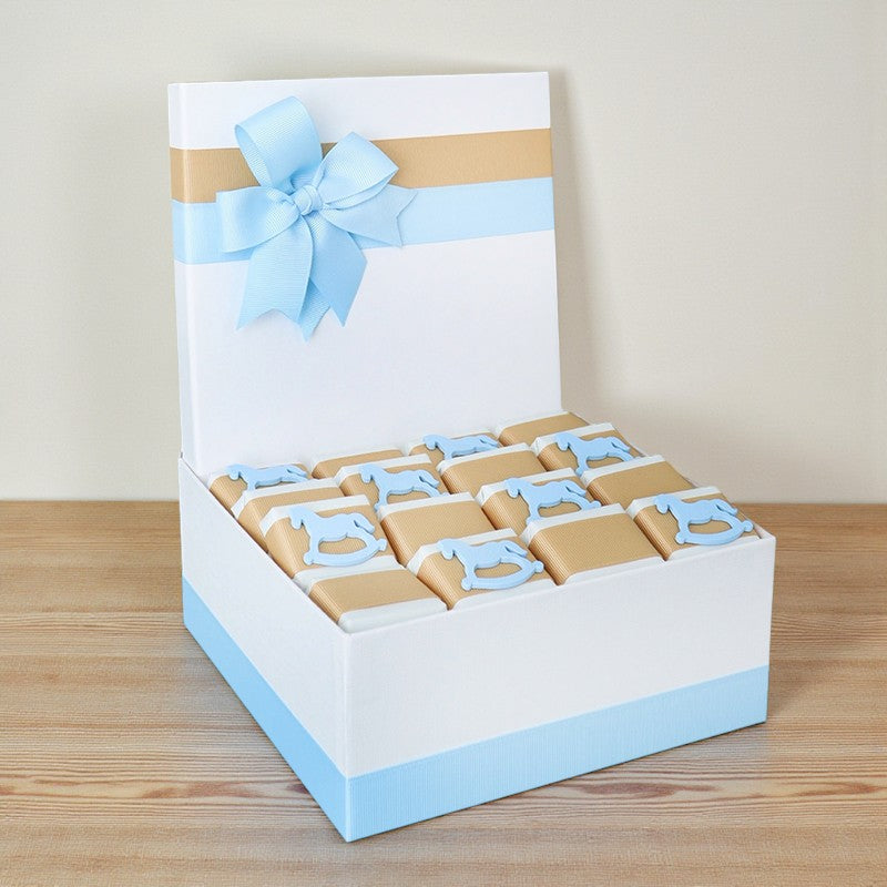 Baby boy horse decorated chocolate hamper