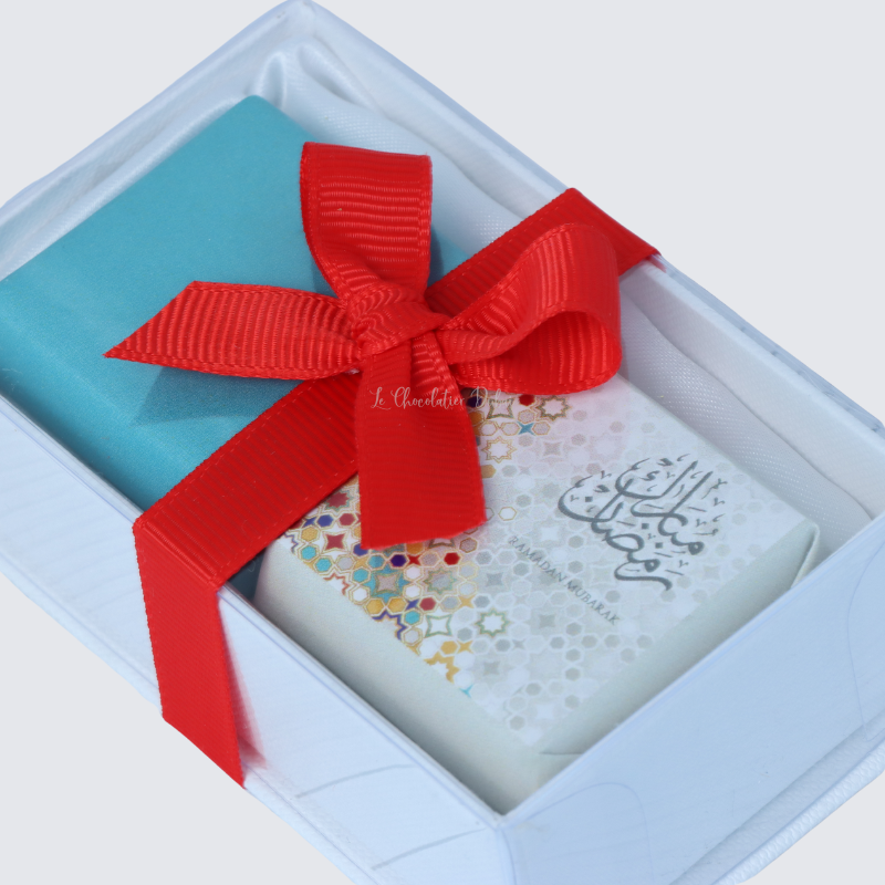 Set of 20 Ramadan Mubarak designed chocolate view top box