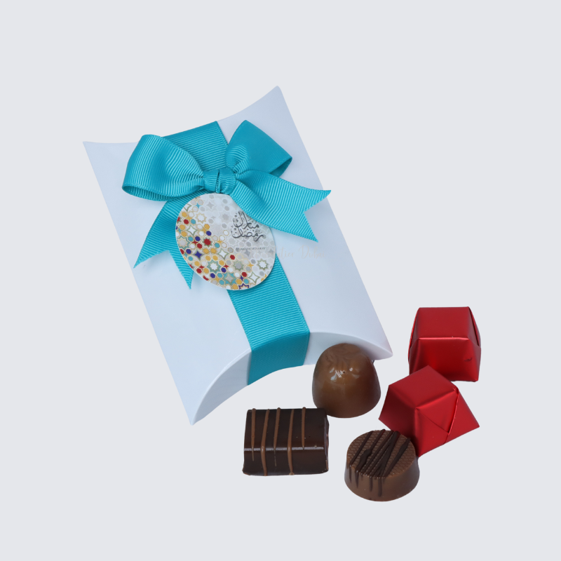 Set of 20 Ramadan mubarak designed premium chocolate pillow box