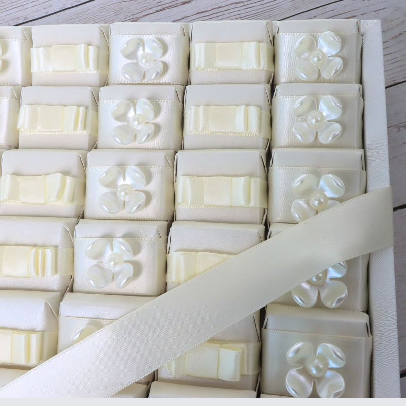 Bridal flower decorated premium chocolate leather medium tray