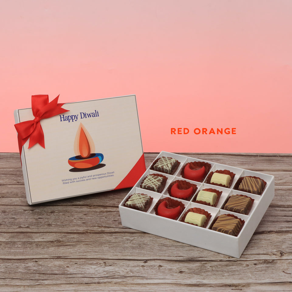 Happy diwali candle designed premium chocolate 12P hard box