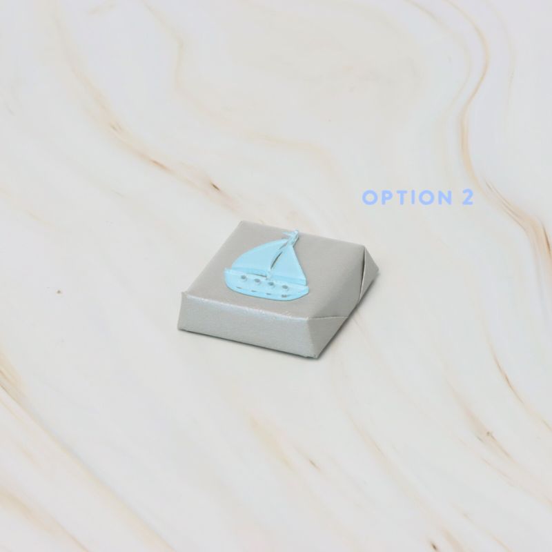 Baby boy nautical boat acrylic decorated premium chocolate