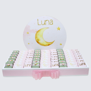 Baby girl personalized moon theme des...
