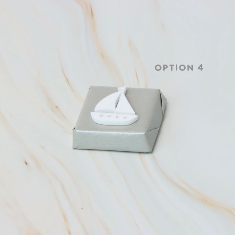 Baby boy nautical boat acrylic decorated premium chocolate