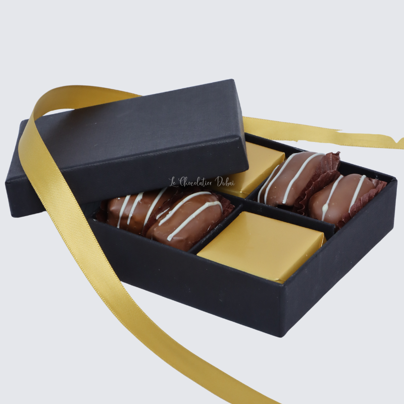 Set of 20 Premium chocolate & chocolate coated dates hard box