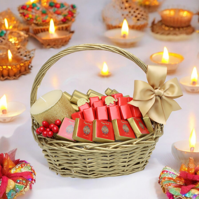 Diwali designed premium chocolate small basket