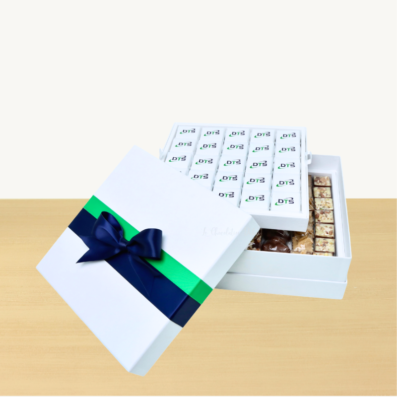 Corporate customized premium chocolate 2-layer hard box