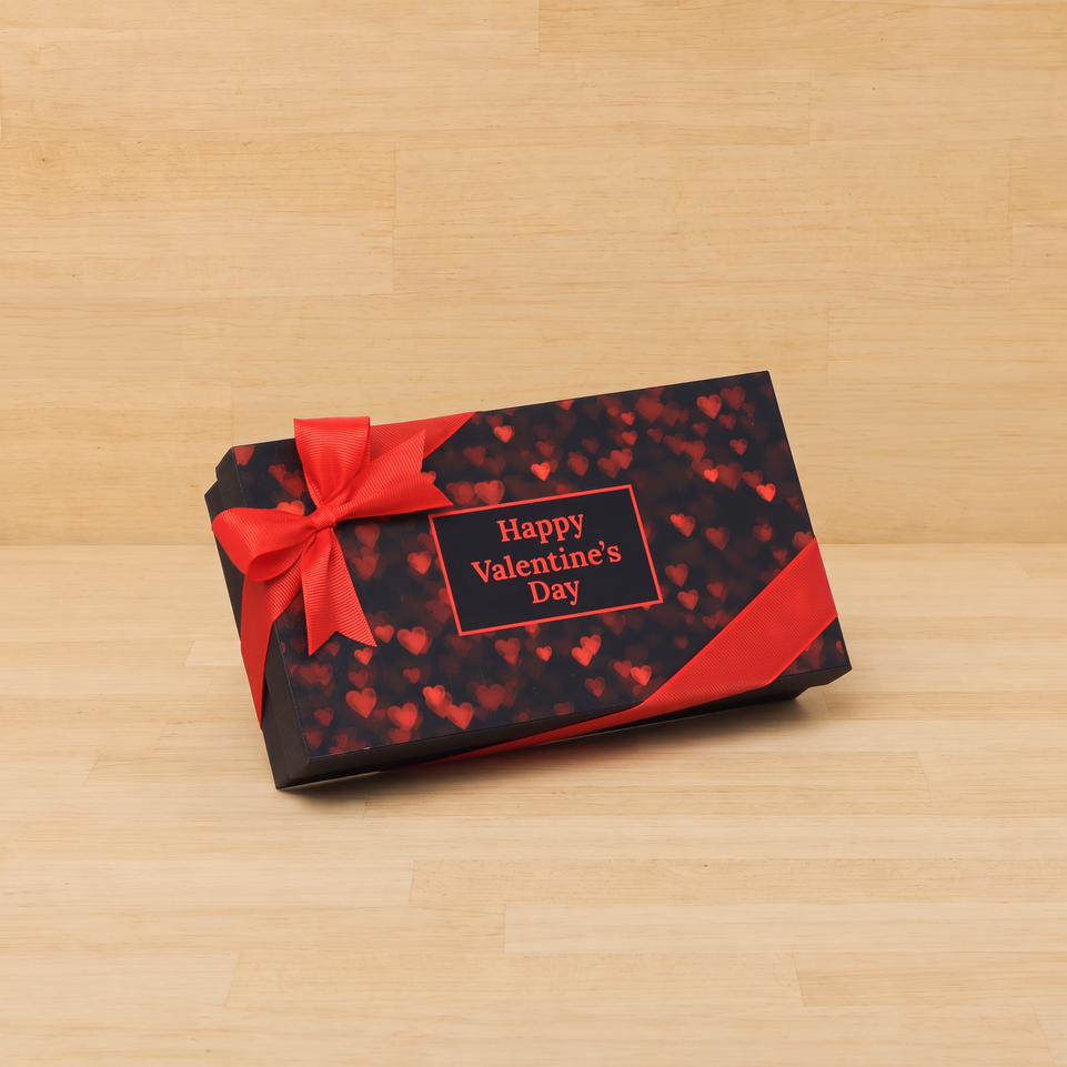 Set of 6 Happy Valentine's Day heart designed 8P premium chocolate gift box