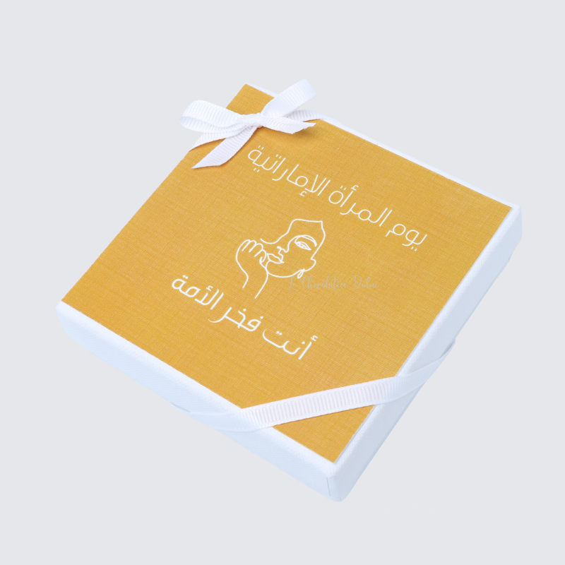 Set of 15 Emirati women's day premium chocolate 4pc hard box