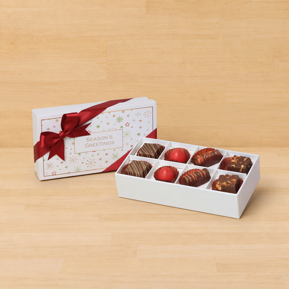 Premium Season's greetings Stars designed premium chocolate 8P hard box