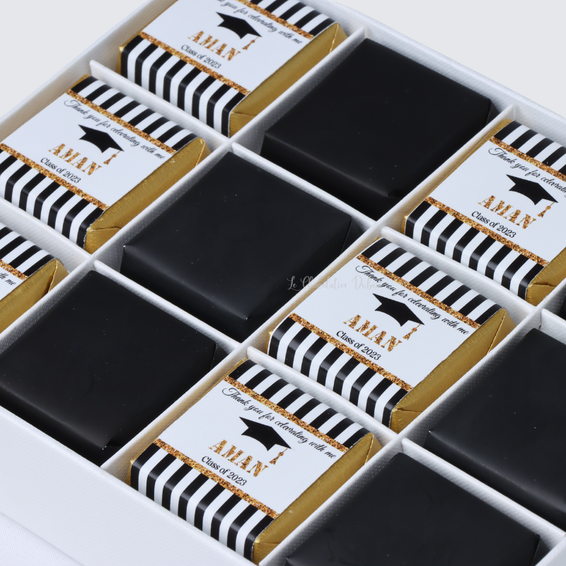 Graduation designed personalized premium chocolate 12P hard box