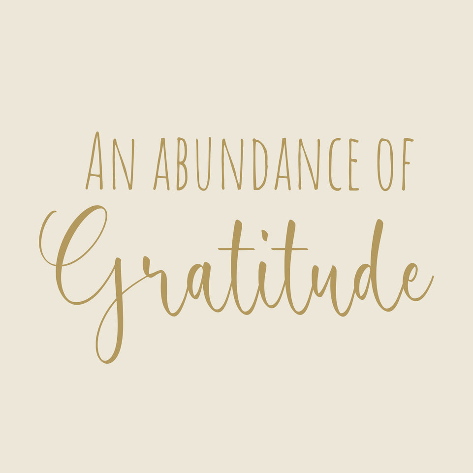 An abundance of gratitude greeting card