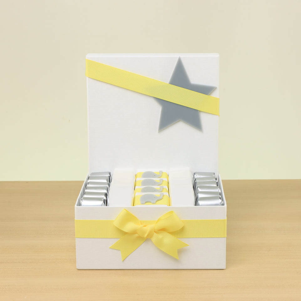 Baby boy acrylic elephant decorated chocolate medium hamper